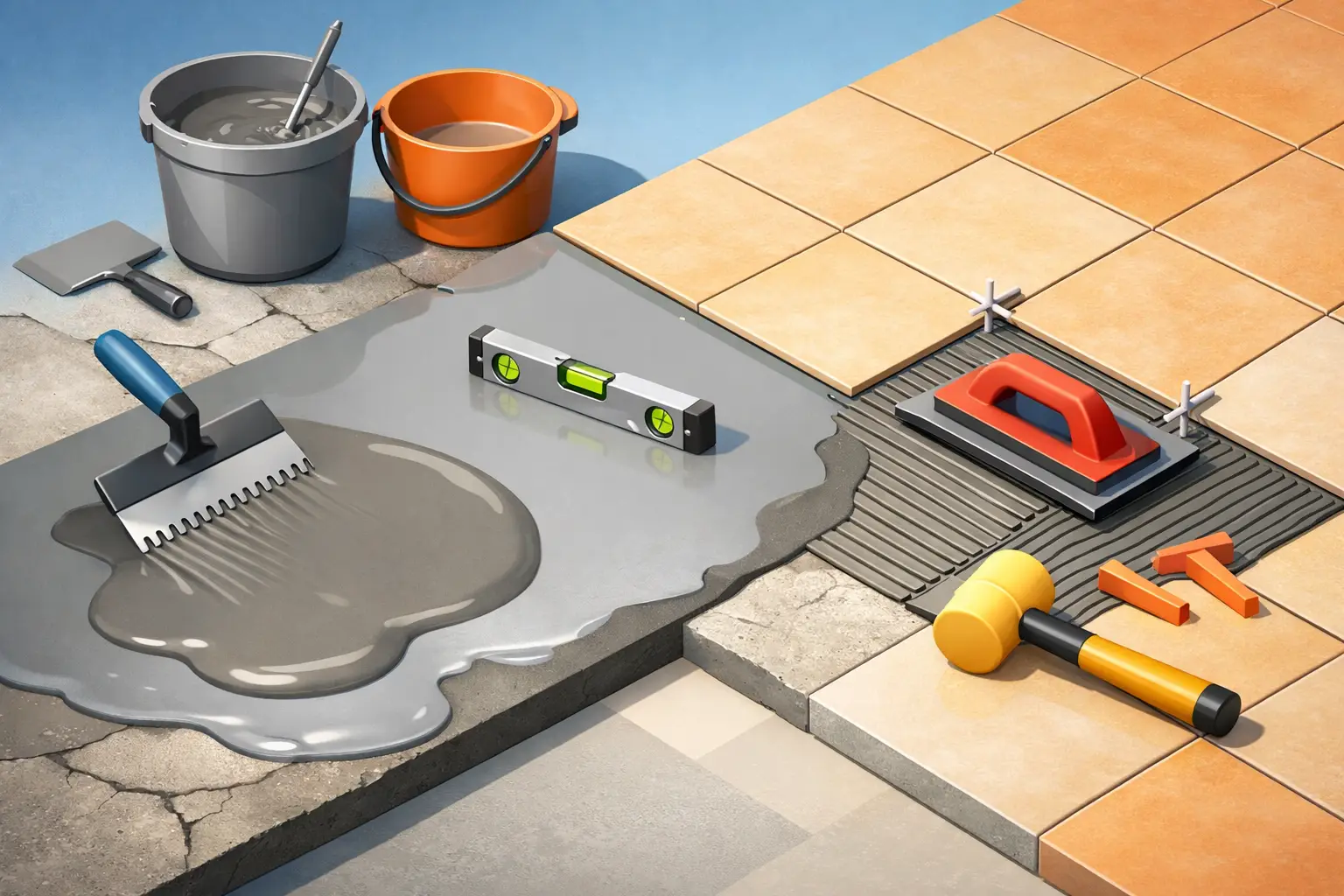 Floor Leveling Before Tiling Done Right