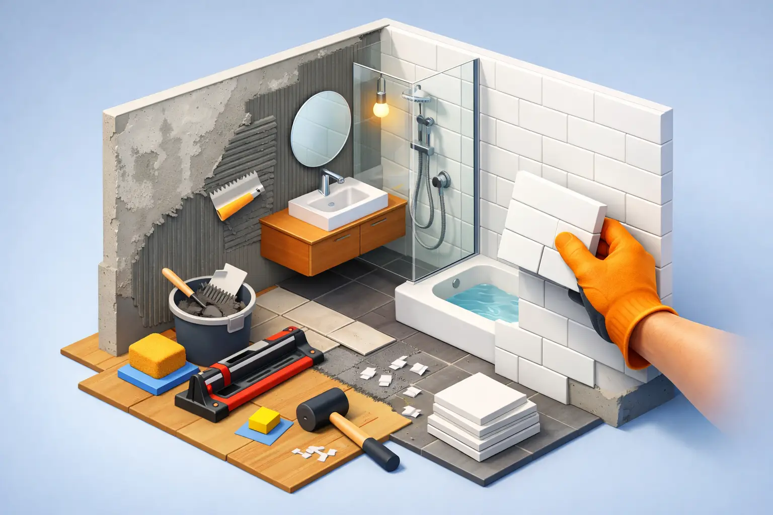 How to Retile a Bathroom Properly